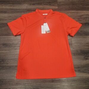 NWT Grand Slam Performance Polo Shirt‎ Moisture Wicking Golf Athletic Orange L
